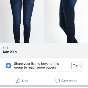 Kan can Jeans size 11/29, excellent condition